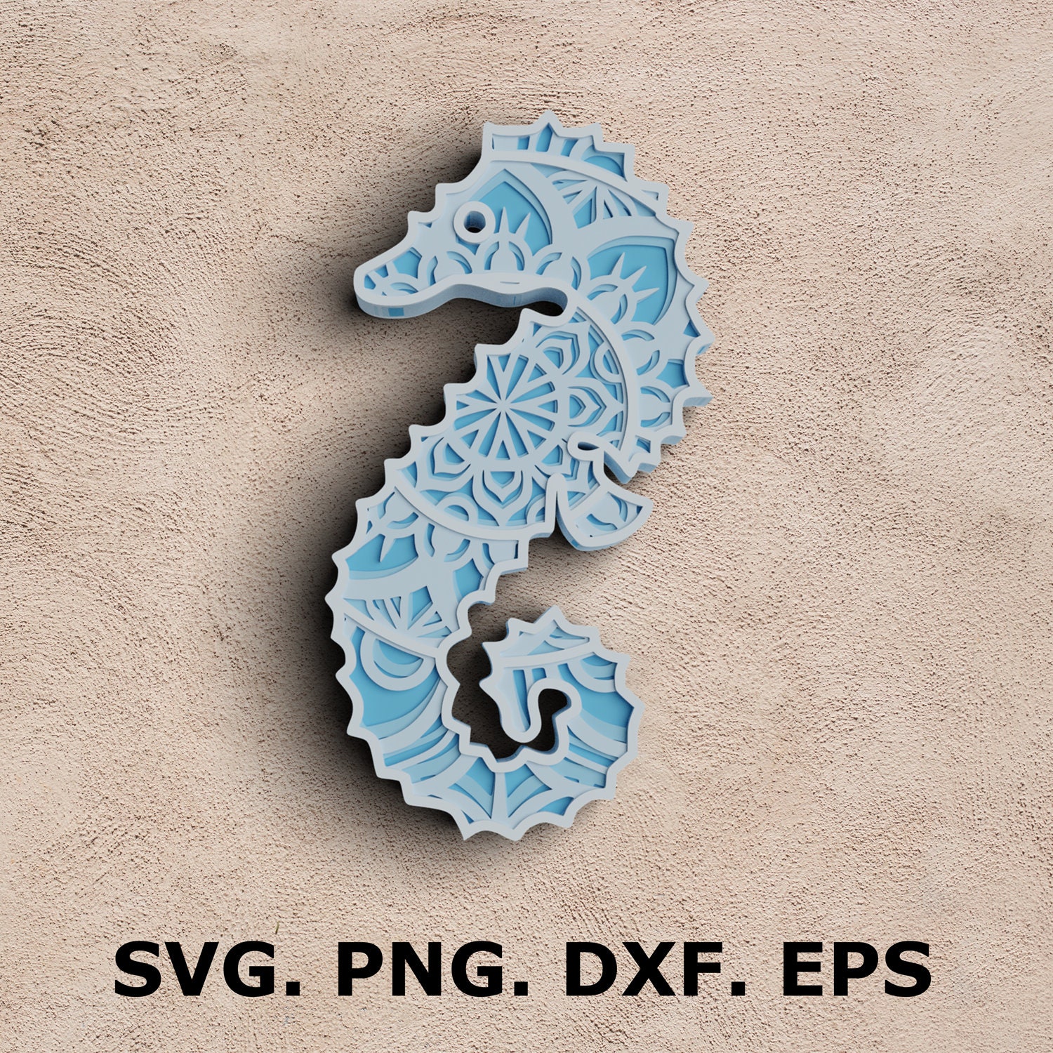 Download 3D Sea Animals SVG DXF 4 Layers Sea Turtle Svg 3D Mandala ...