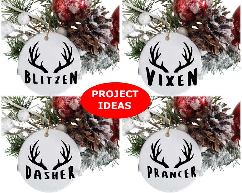 Download Reindeer Names SVG Christmas Ornament SVG Christmas SVG | Etsy
