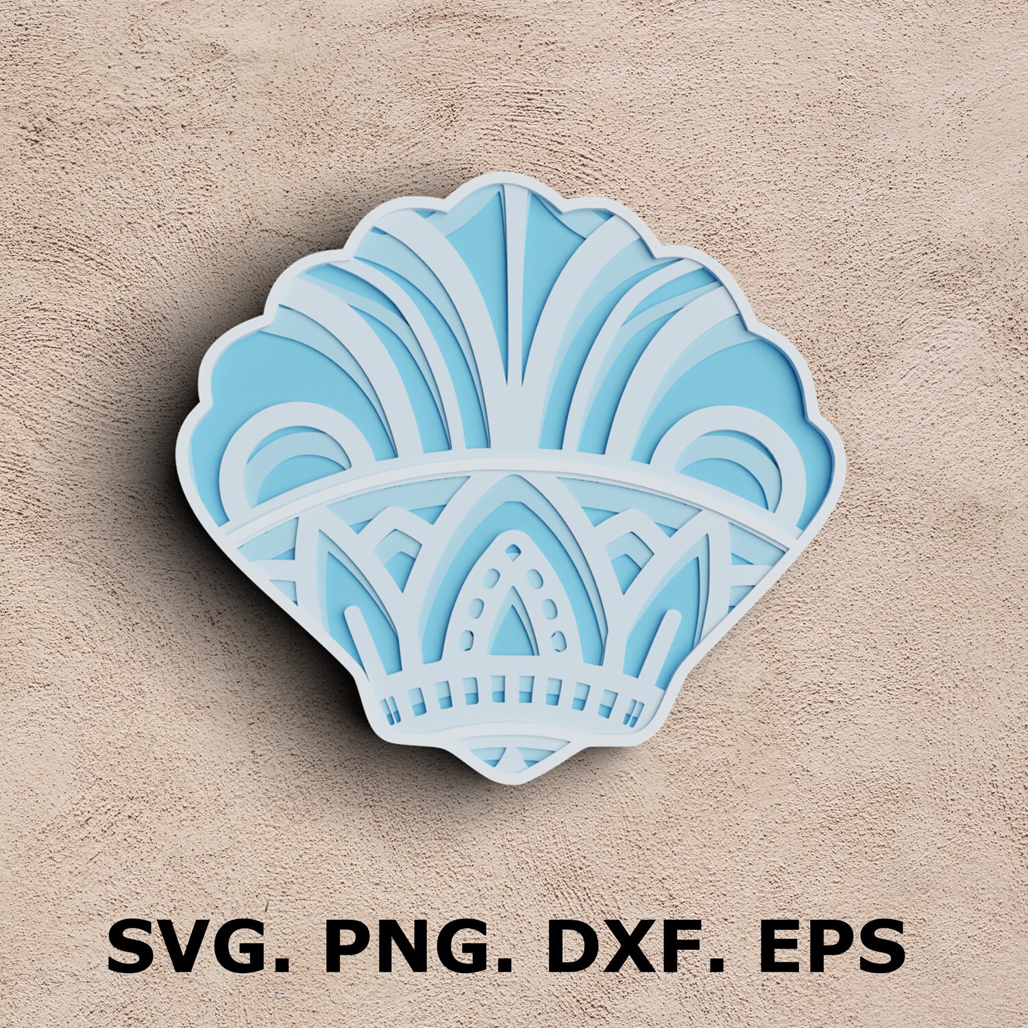 Download 3D Sea Animals SVG DXF 4 Layers Sea Turtle Svg 3D Mandala | Etsy