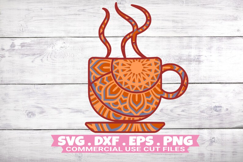 Download Clip Art Art Collectibles Layered Svg 4 Layer Coffee Lover Svg Coffee Cup Mandala Svg Cricut Cut Files 3d Mandala Svg Coffee Mug Svg