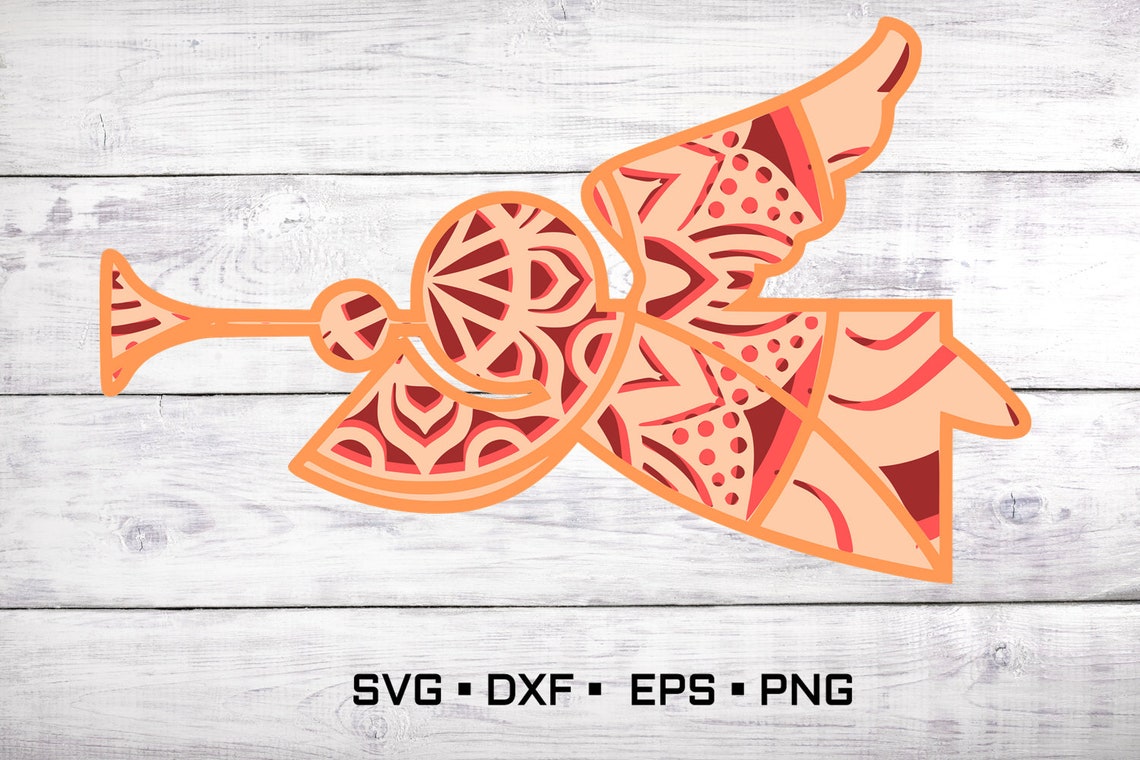 Download Angel SVG 3D Mandala SVG Bundle Angel Wings Svg Christmas SVG | Etsy