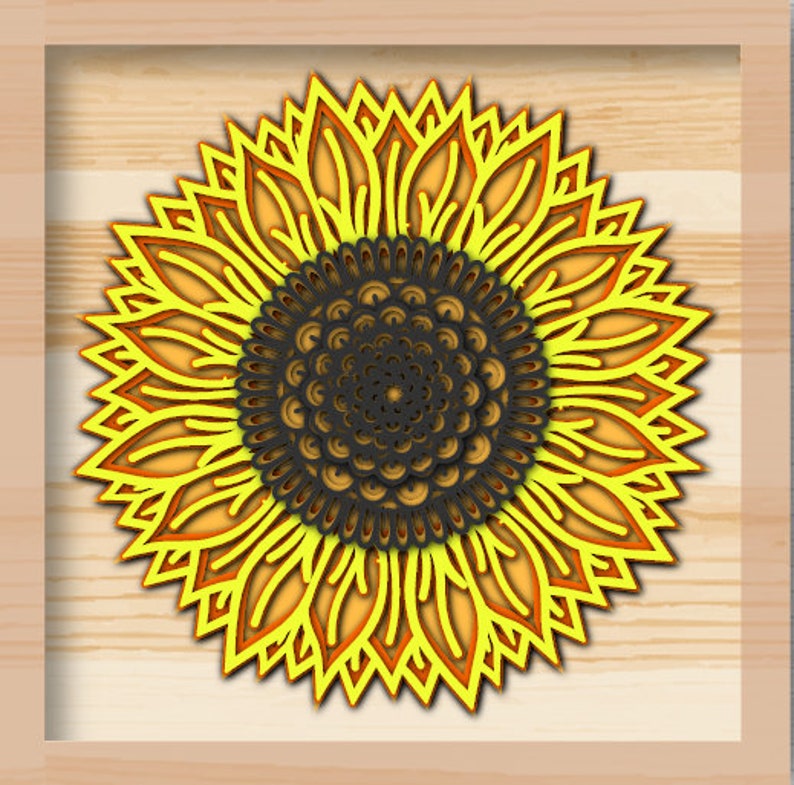 Download Sunflower SVG 7 Layer 3D Mandala SVG PNG Flower Mandala ...