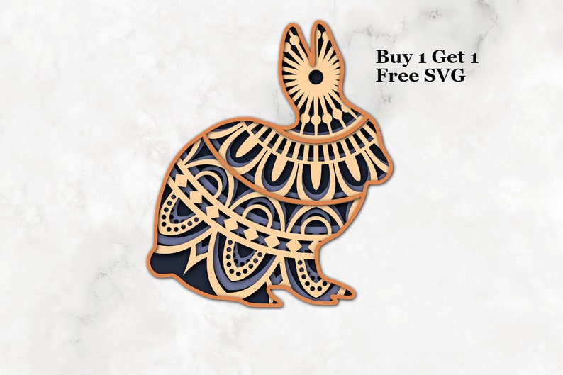 Download Layered Mandala Svg Bunny Svg 4 Layer 3d Mandala Svg Png Animal Lover Instant Download U00a0 U00a0 Easter Bunny Mandala Wall Hanging Home Hobby Craft Supplies Tools Hedoarchitects Pl