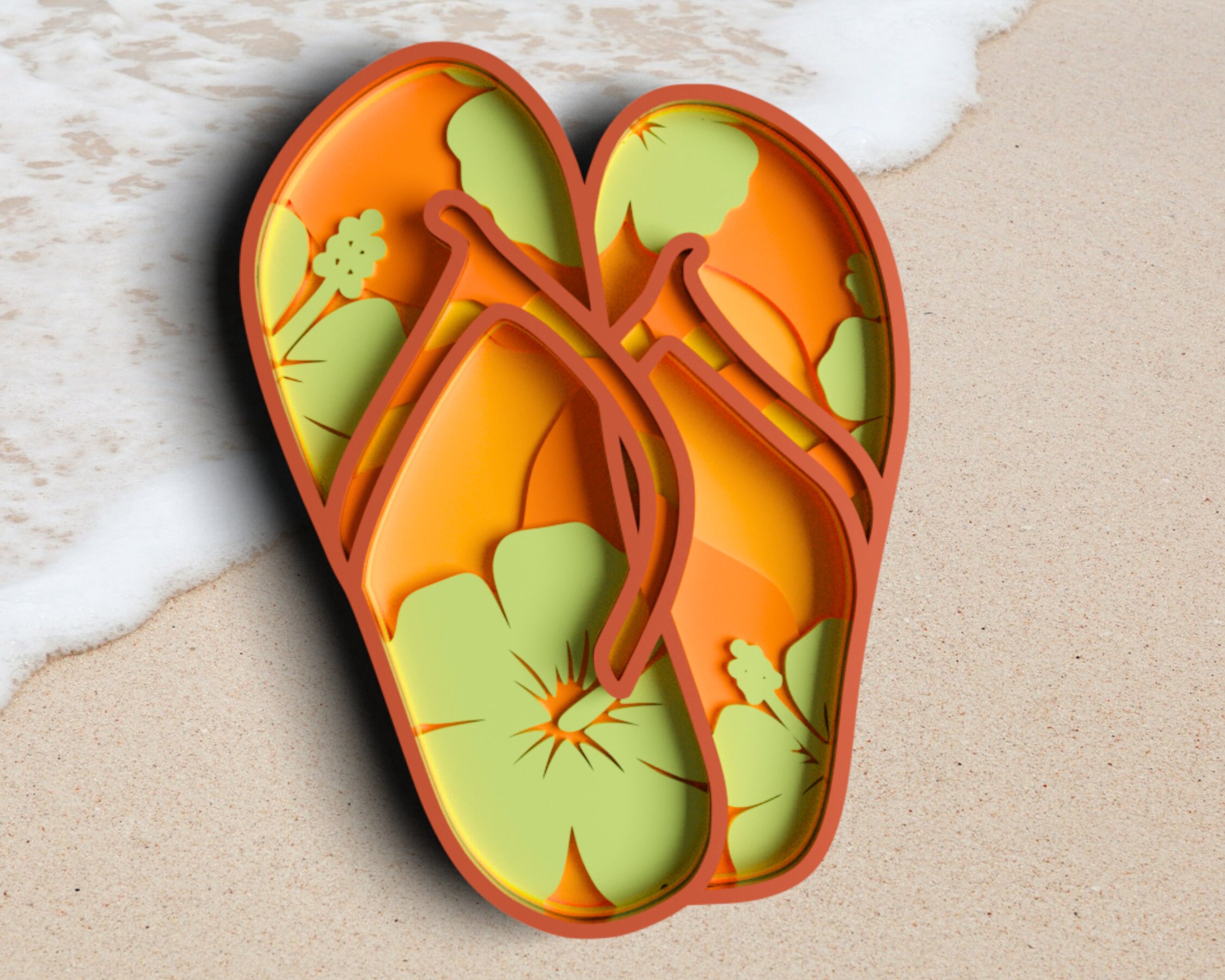 hawaiian slippers clipart