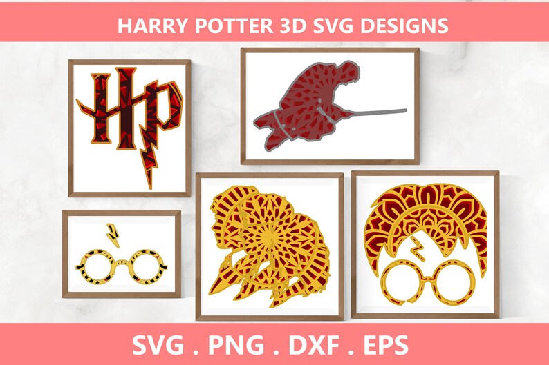 Download Harry Potter SVG Mandala SVG Bundle 3D SVG files for | Etsy