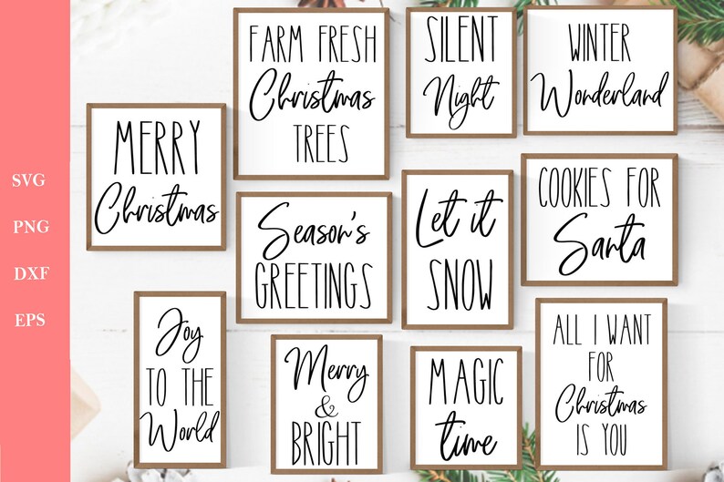 Download Rae Dunn Font Christmas SVG Bundle Ornament SVG files for ...