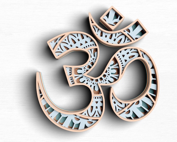 3D OM SVG DXF 5 Layer Yoga Svg 3D Shadow Box Svg Layered Mandala Cricut  Projects, Laser Cut -  Canada