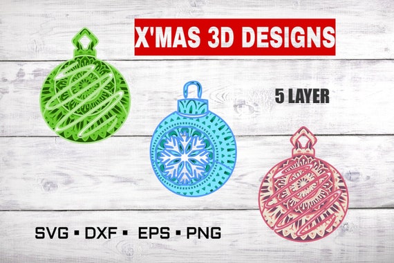 Download Christmas Svg Bundle Christmas Ornament Svg 3d Svg Etsy