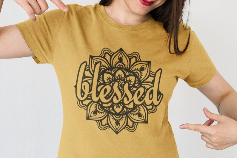 Download Art Collectibles Clip Art Svg Files For Cricut Blessed Mandala Svg Mandala Flower Svg Digital Download
