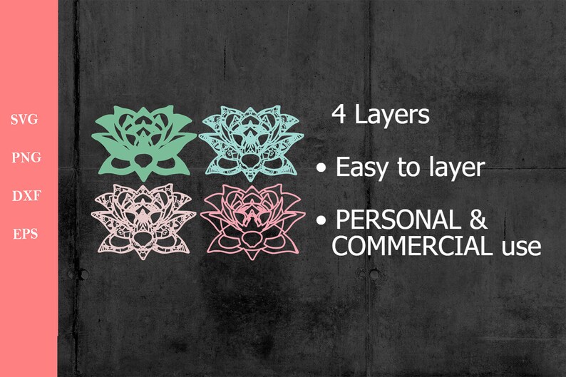 Download Layered Lotus Mandala Svg Files For Cricut 3d Mandala Svg 3d Lotus Svg Dxf Files Craft Supplies Tools Blueprints Patterns Theartistloft Co Uk