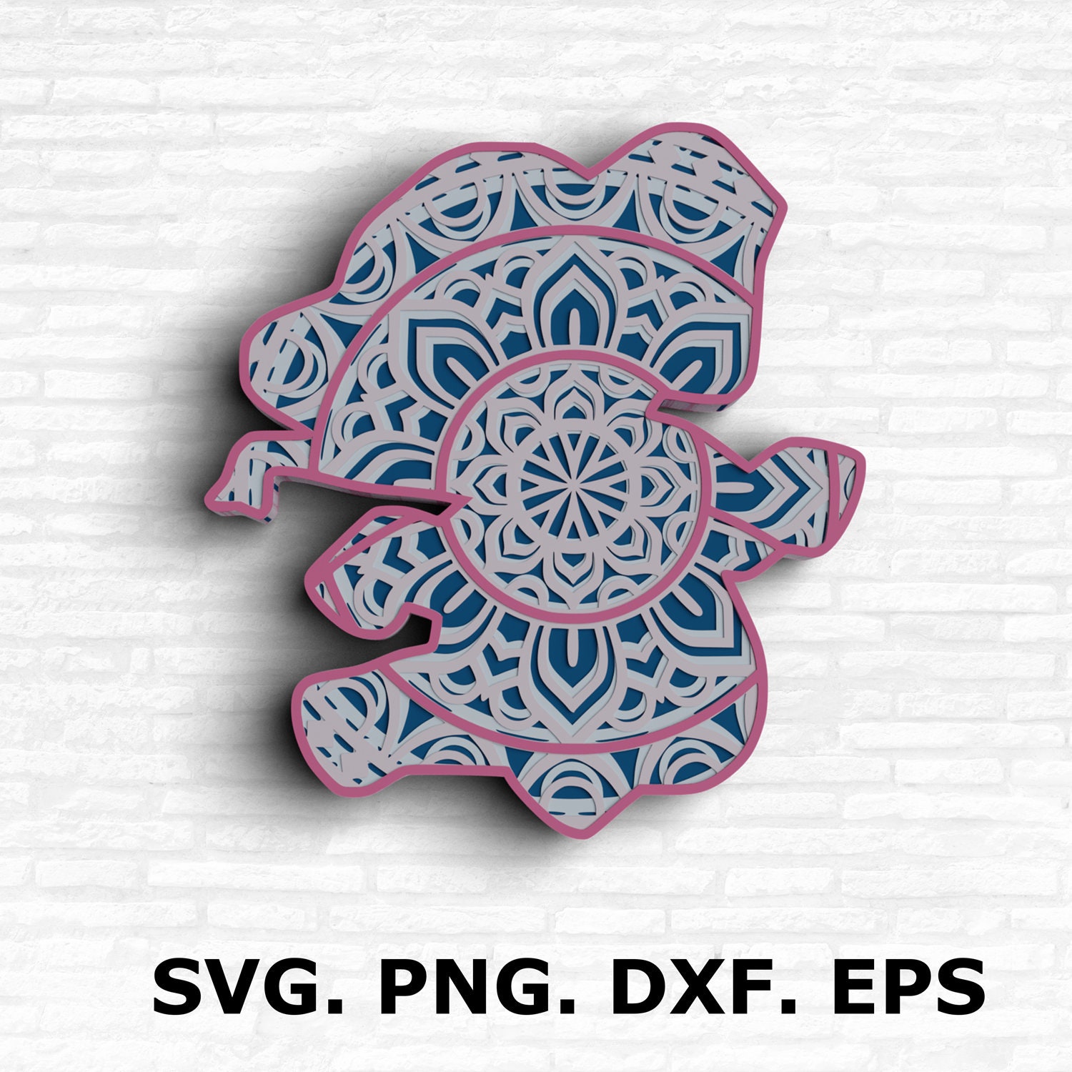 Download Printable 3D Elephant SVG DXF Layered Mandala SVG | Etsy