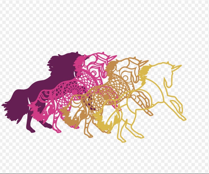 Download Unicorn Mandala SVG Unicorn Layered 3D SVG files for ...