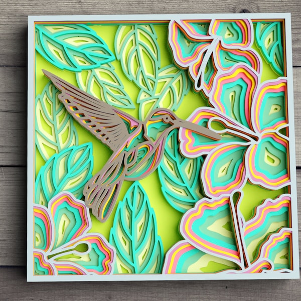 3D Hummingbird SVG DXF 9 Layer - Flower Svg 3D Mandala Svg - Layered Mandala Svg files for Cricut, Laser Cut 3D Hummingbird SVG DXF 9 Layer - Flower Svg 3D Mandala Svg - Layered Mandala Svg files for Cricut, Laser Cut