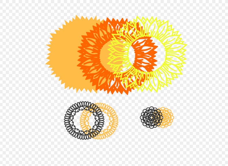 Download Sunflower SVG 7 Layer 3D Mandala SVG PNG Flower Mandala Svg | Etsy