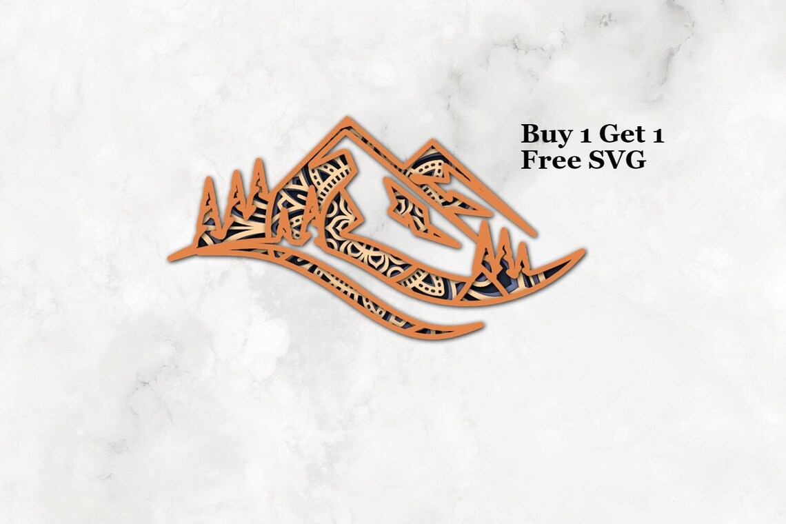 Download Mountain SVG 4 Layer 3D Mandala SVG PNG Layered Mandala ...