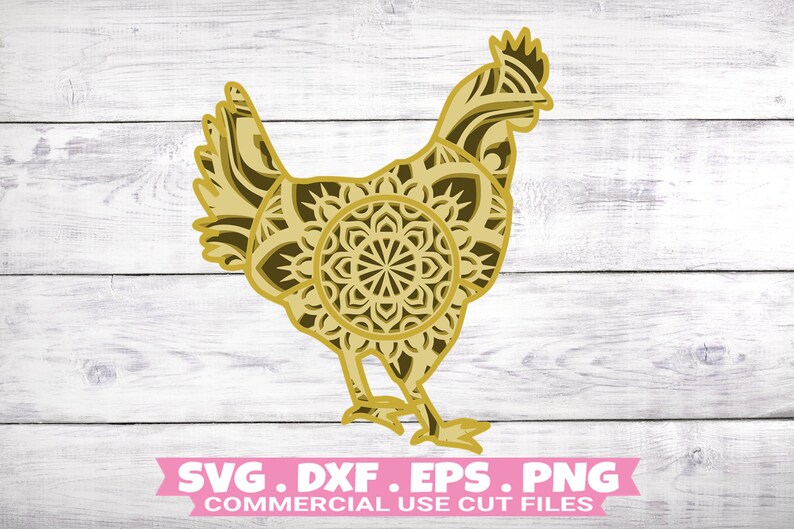 Download Chicken Layered SVG 4 Layer Hen Svg Bird Mandala Svg Farm ...