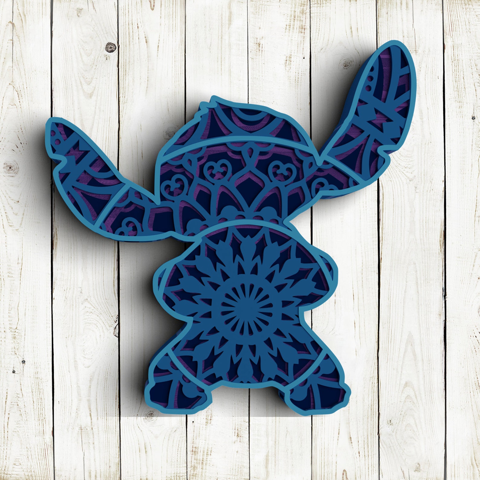 3D Stitch SVG DXF files 3D Mandala Svg Disney Svg | Etsy