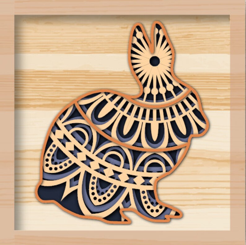 Download Layered Mandala Svg Easter Bunny Mandala Wall Hanging ...