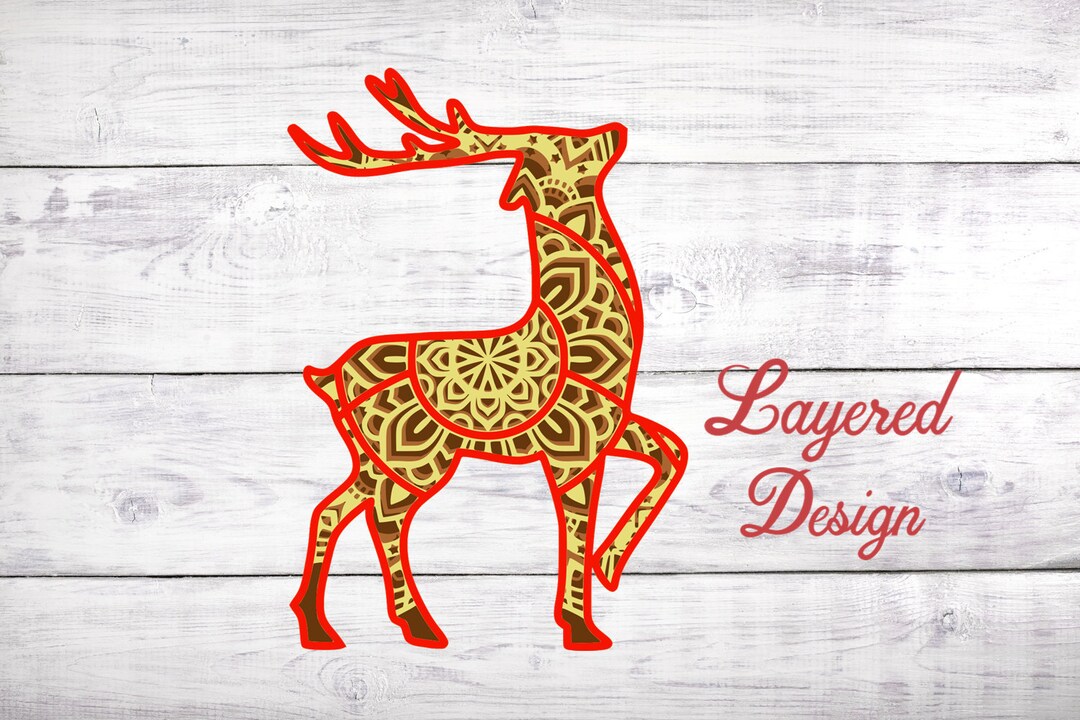 Reindeer SVG 3D SVG Christmas SVG Files for Cricut Projects - Etsy