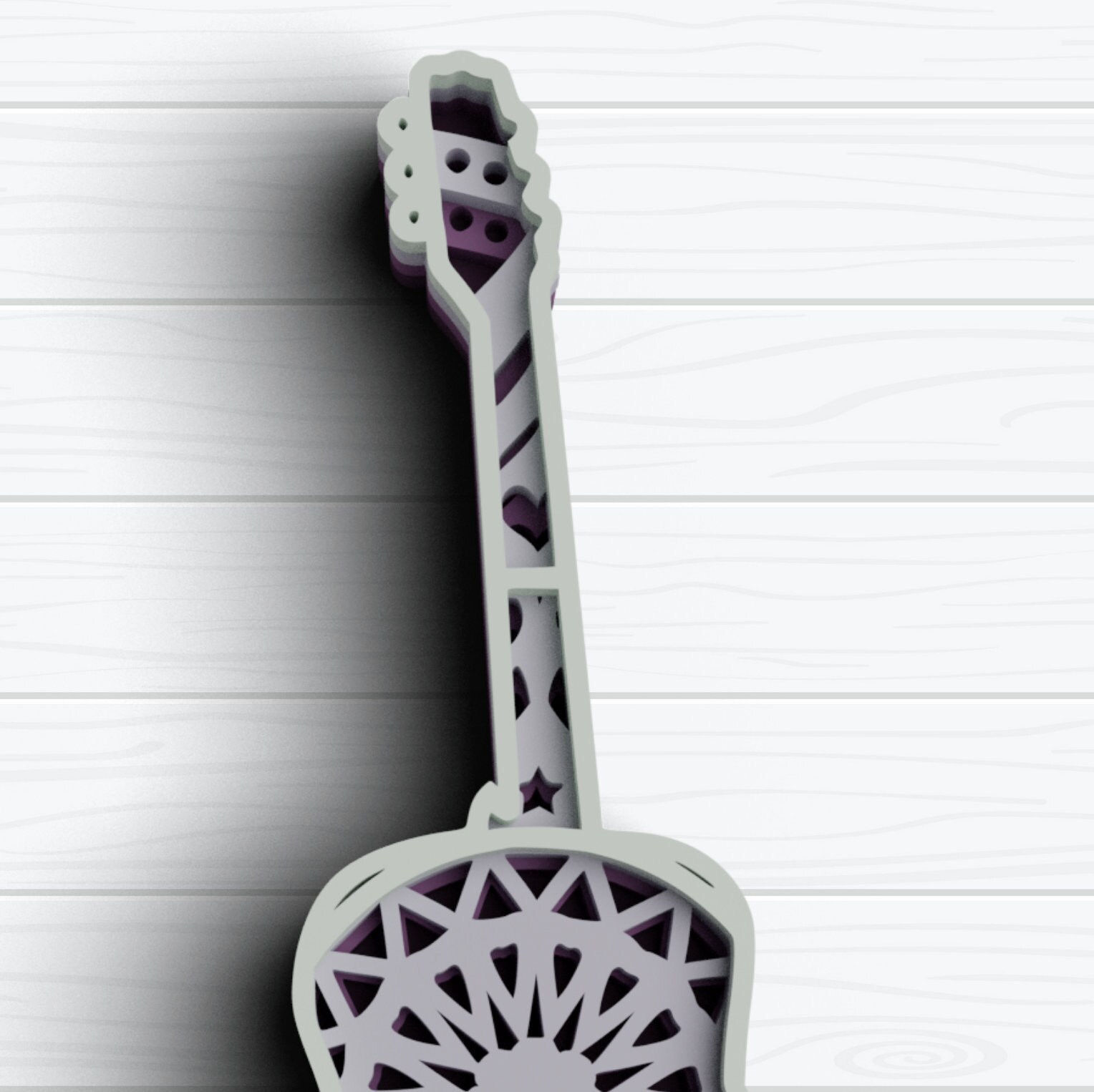 Download 3D Guitar SVG DXF files 3D Mandala Svg Music Svg Layered ...