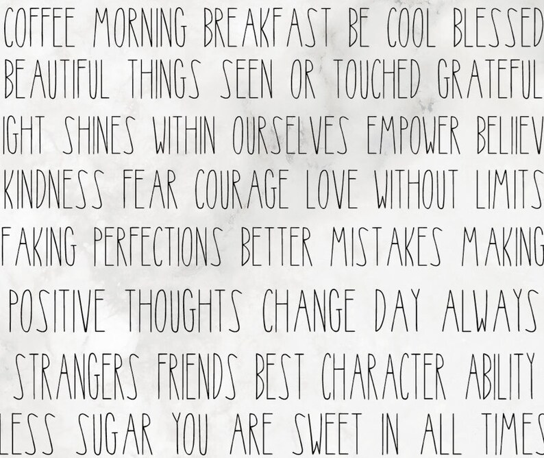 Rae Dunn Font Cricut Fonts Ttf Otf Svg Rae Dunn Inspired Etsy