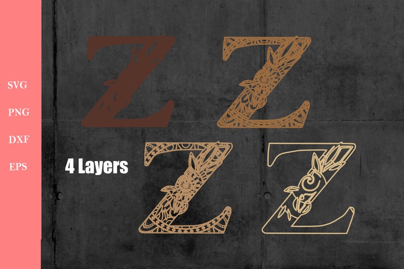 Download Layered Floral Alphabet Svg Dxf Layered Mandala Svg Dxf Letter Z 3d Mandala Svg Kits How To Blueprints Patterns Autorentreff Badcamberg De