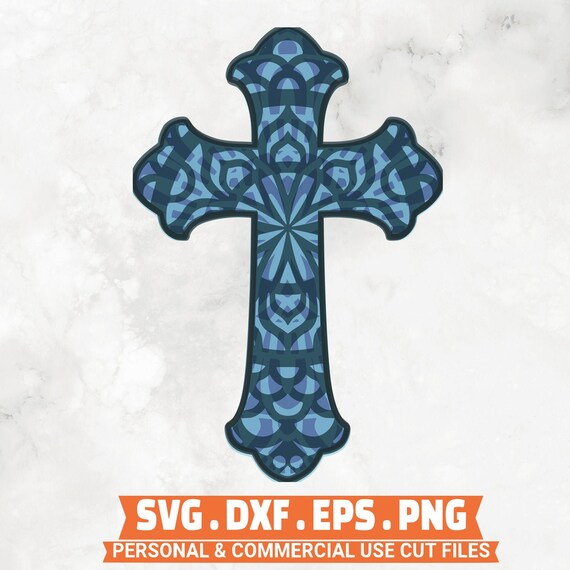 Download 3d Layer Cross Svg 3d Mandala Svg Chrisian Svg Multi Layer Etsy