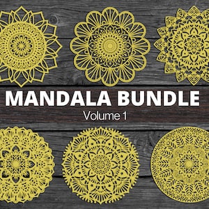 Mandala Monogram SVG DXF Bundle - Floral Mandala Svg files for Cricut, Laser Cut