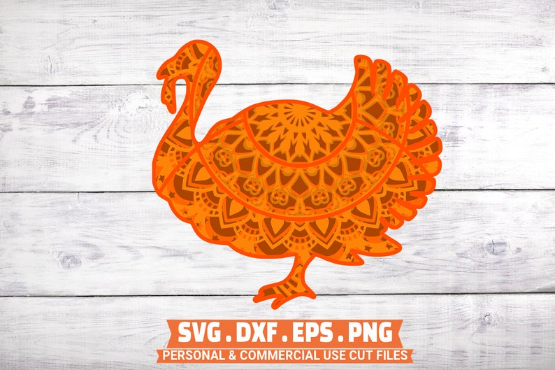 Download 3D Thanksgiving Layer SVG Bundle 4 Layers Turkey Mandala | Etsy