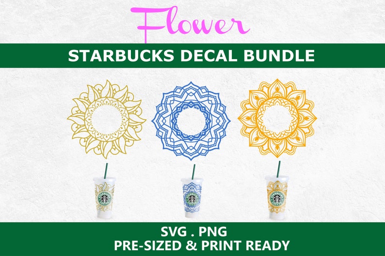 Download Clip Art Mandala Designs For Starbucks Venti 24 Oz Reusable Cold Cup Digital Download Starbucks Cup Svg Bundle Art Collectibles