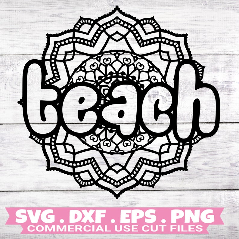 Download Mandala Flower Svg Digital Download Svg Files For Cricut Teacher Mandala Svg Clip Art Art Collectibles