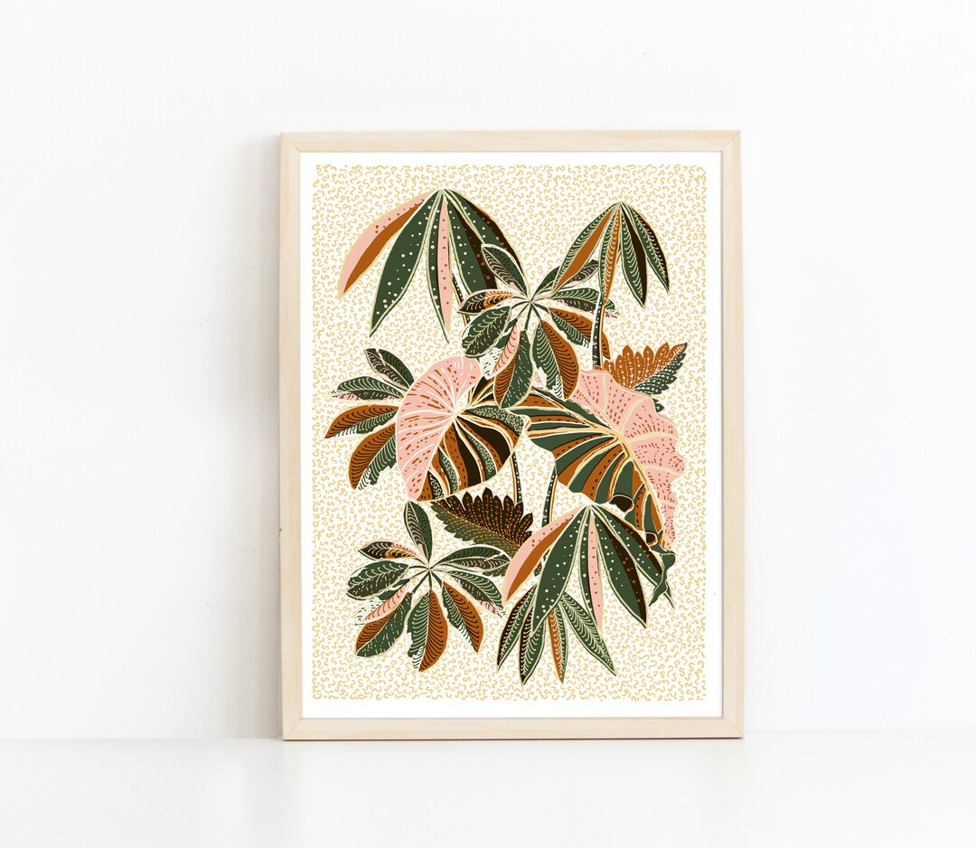 A4 Leaf Illustration Art Print / Wall Art Print / Gallery Wall Etsy