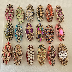 Kundan Saree Pin / Seiden Faden Saree Pin / Kundan Saree Anstecknadel / Saree Clip / Saree Brosche/ Saree Pins/Seide Faden Kundan Saree Pins