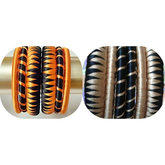 Handmade Silk Thread Zig Zag Bangles
