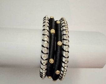 Silk thread bangles - sold as set of 4
