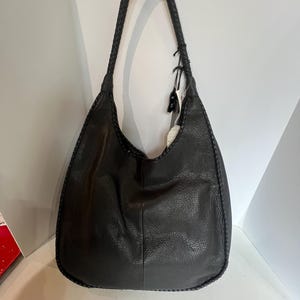 Bolso de mano MARGOT de piel negra