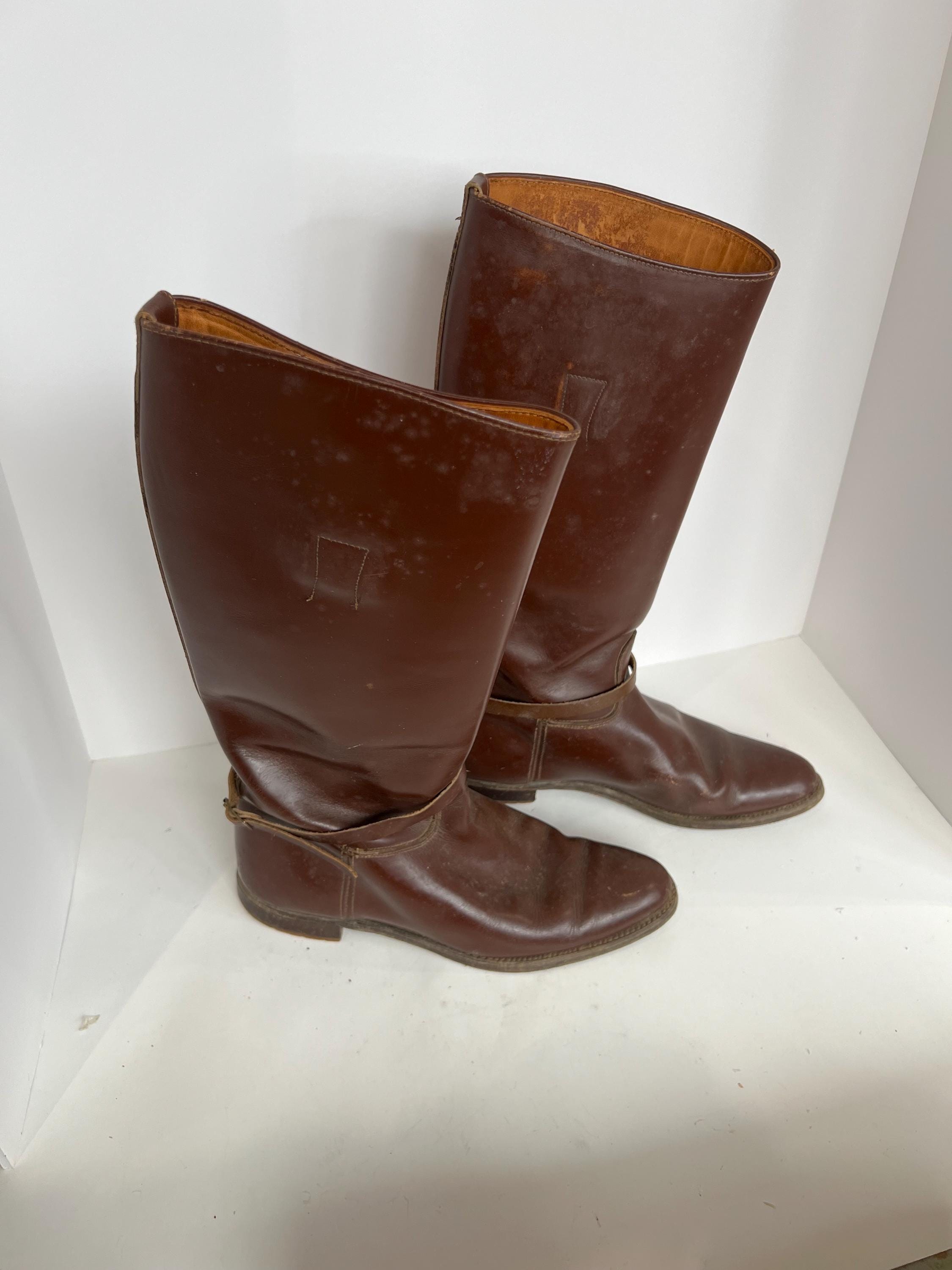 イングランド　乗馬の際のブーツプル　アンティーク Antique Vintage English Riding Boots - Etsy