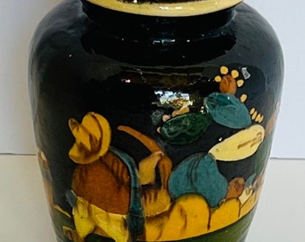 Vaso piccolo antico Messico Tlaquepaque Redware