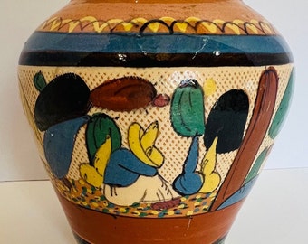 Vaso antico Messico Tlaquepaque Redware