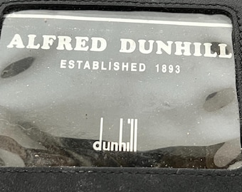 Vintage Alfred Dunhill Black Leather Checkbook Cover, Luxury British Wallet Organizer, Minimalist Mens Accessories