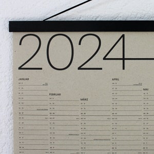 Jahresplaner 2024 aus Graspapier, Motiv: Wildblumenwiese Bild 2