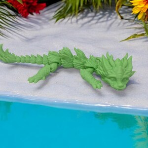 Articulated Baby Dragon Figurine, Poseable Fantasy Creature Collectible, Select Color