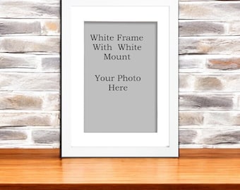 Thin White Poster Frames A2 / A3 Picture Frame / A4 Mounted Photo Frame For A5 - Wall Art Hanging Frame - Home Decor - Fast Dispatch