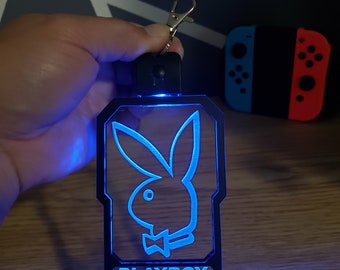 Custom led light keychain/badge