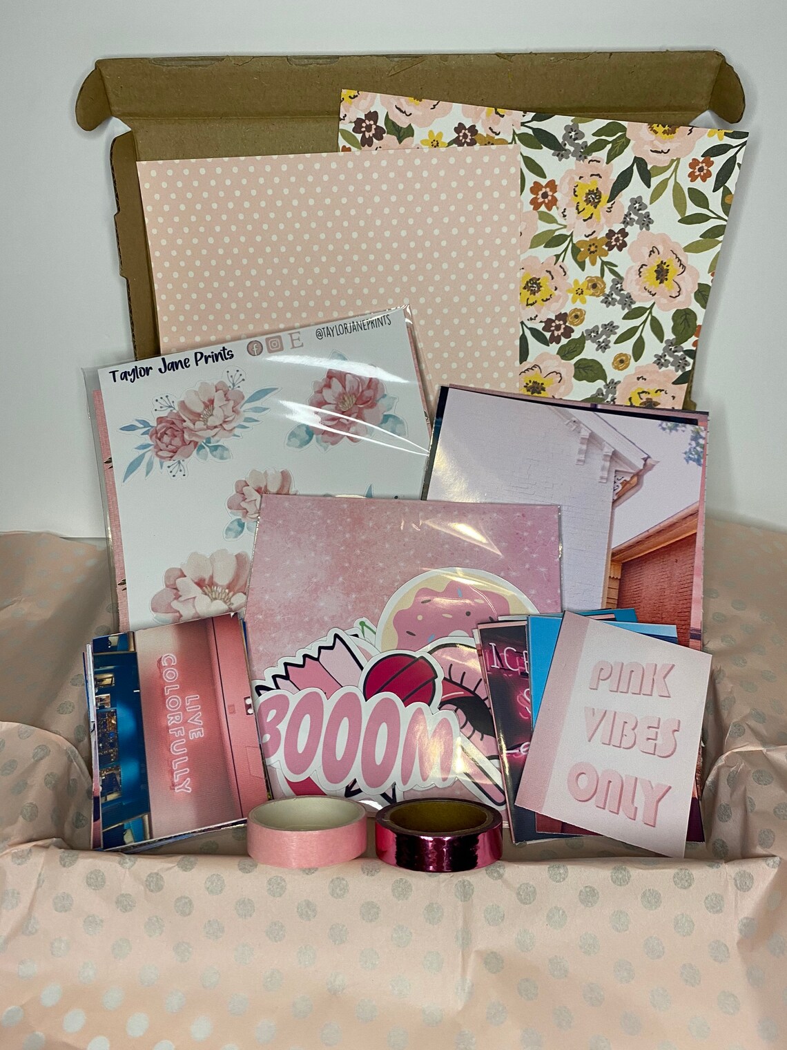 Pink Scrapbooking Kit Scrapbooking and Journal Supplies Etsy