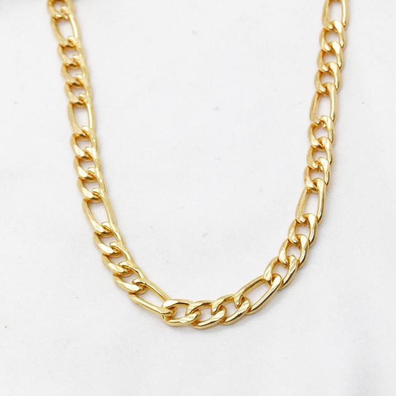 Gold Figaro Link Chain Necklace 