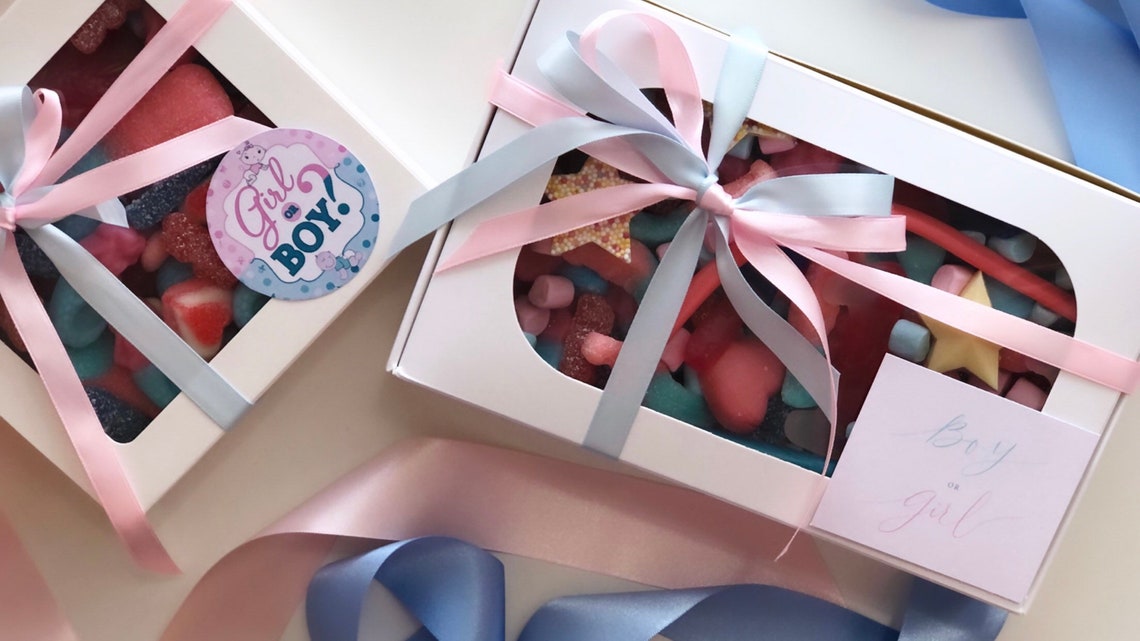 Luxury Baby Shower/gender Reveal Gifts and Favours. Pink Blue Etsy