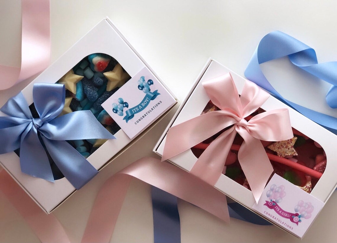 Luxury Baby Shower/gender Reveal Gifts and Favours. Pink Blue Etsy