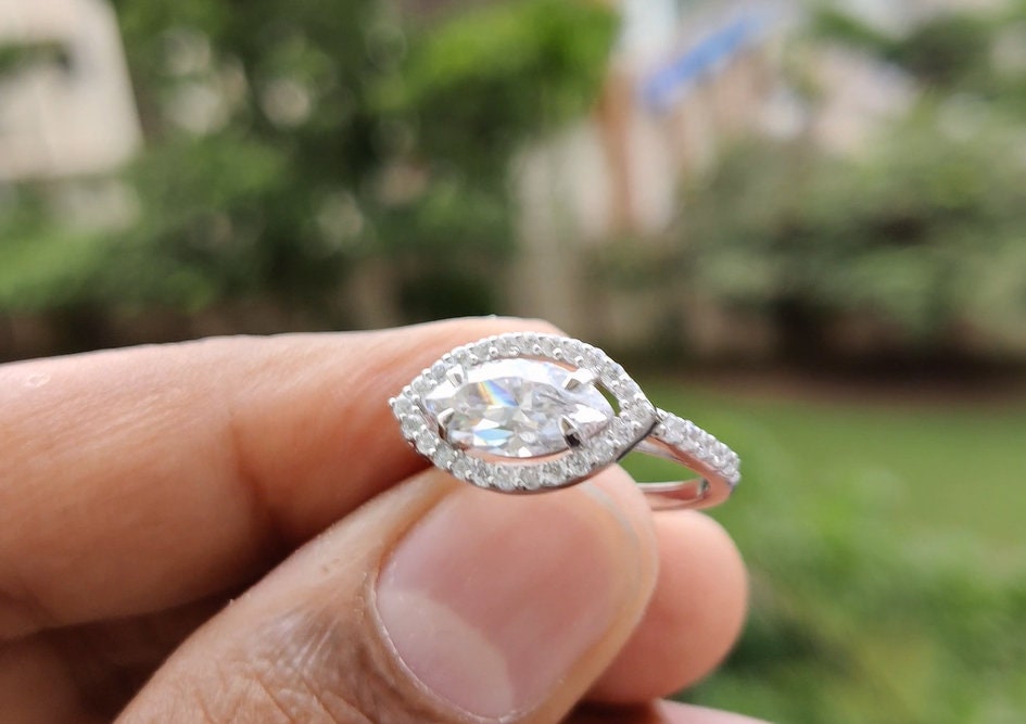 Sideways sale marquise ring