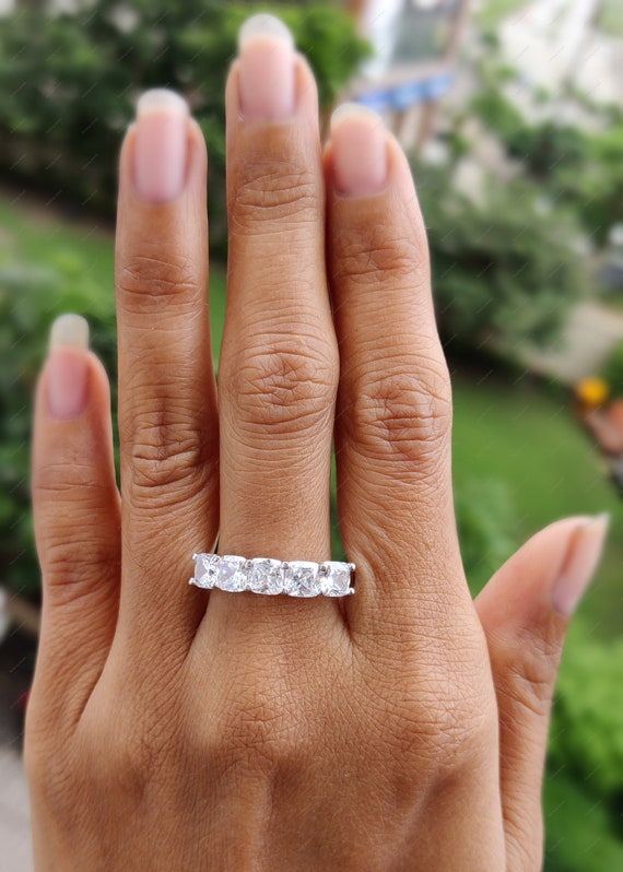 Five Stone Rose Cut Diamond Engagement Ring | Olivia Ewing